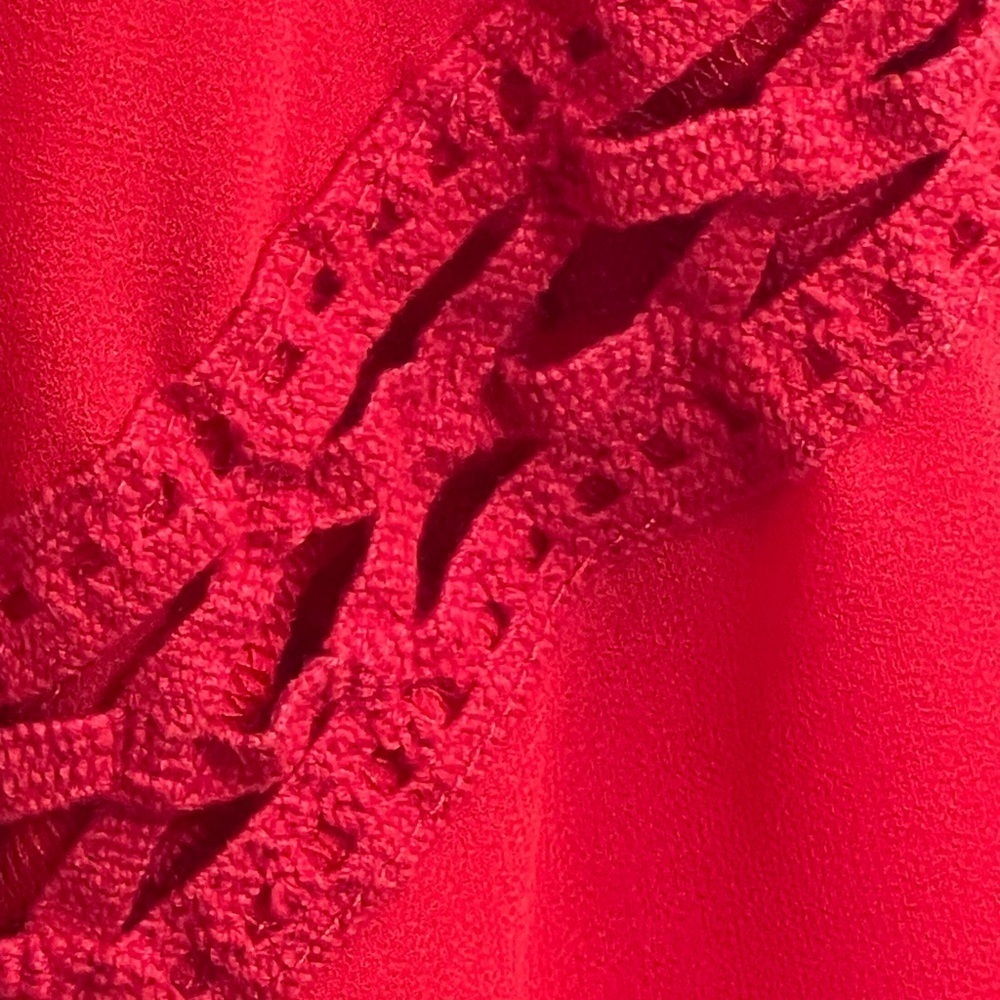 By & By NWOT Red Bell Sleeve Dress with Waist Tie - Size Women’s Small - Picture 8 of 11